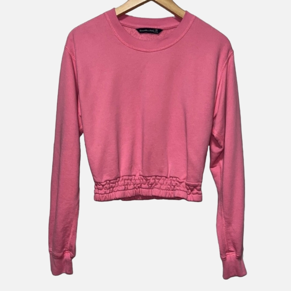 Abercrombie & Fitch Pink Cropped Sweatshirt